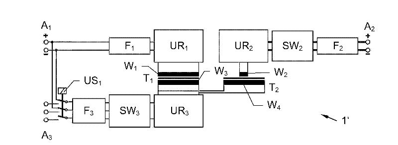 Circuit arrangement for power distribution in a motor vehicle