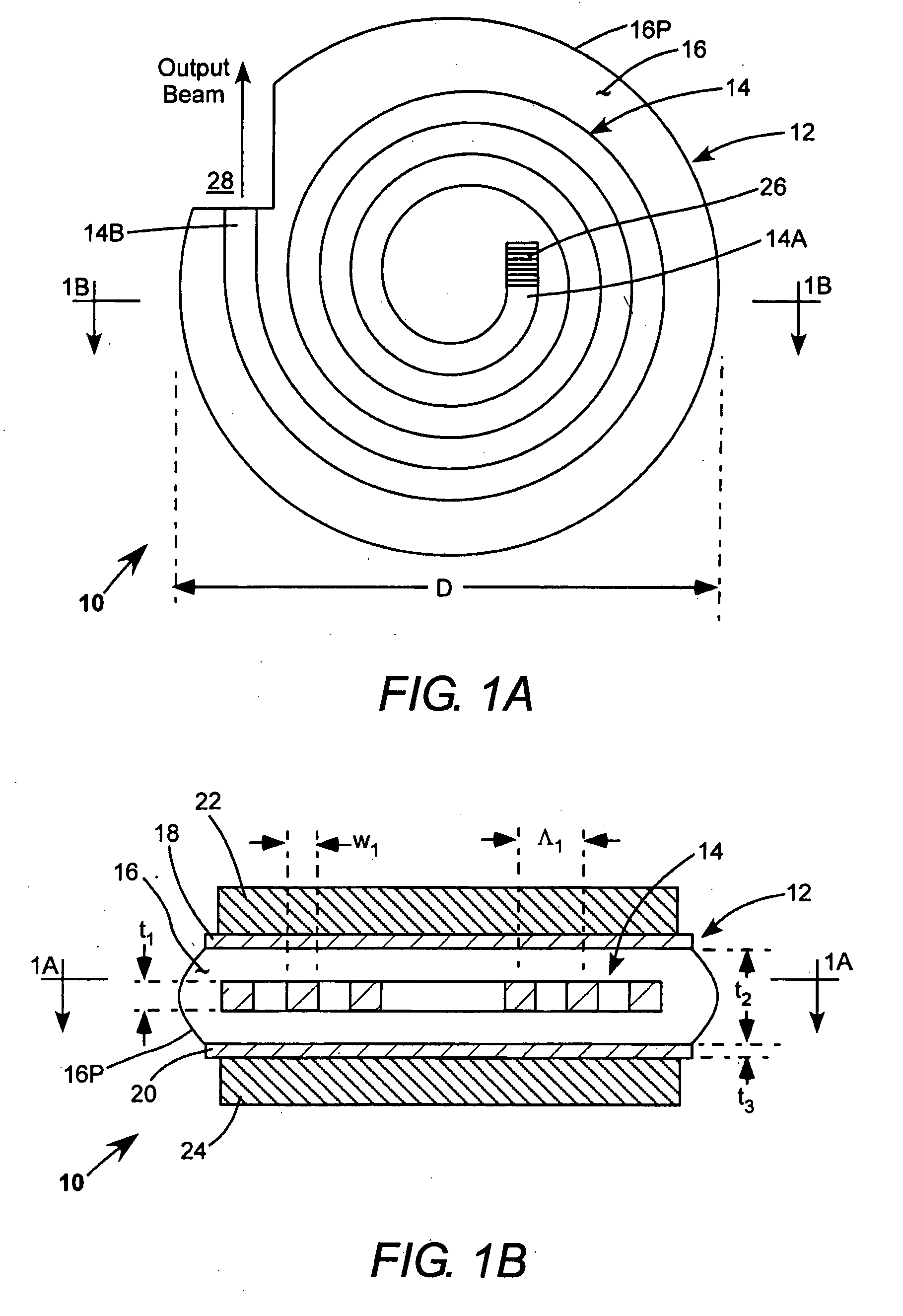 Monolithic wafer-scale waveguide-laser