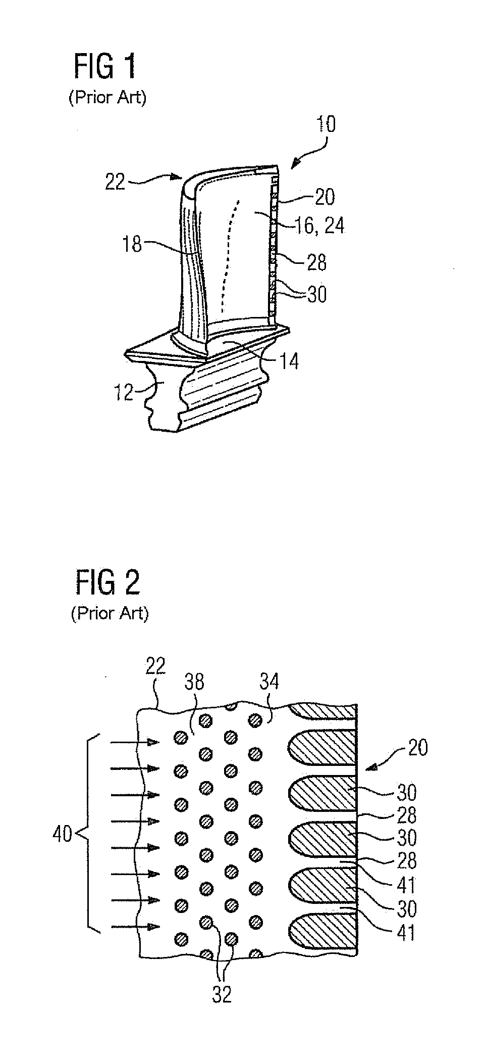 Turbine vane for a gas turbine and casting core for the production of such