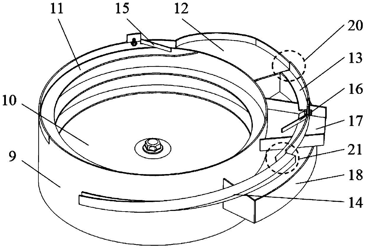 A side vertical spoon type directional and fixed distance output device for corn seeds