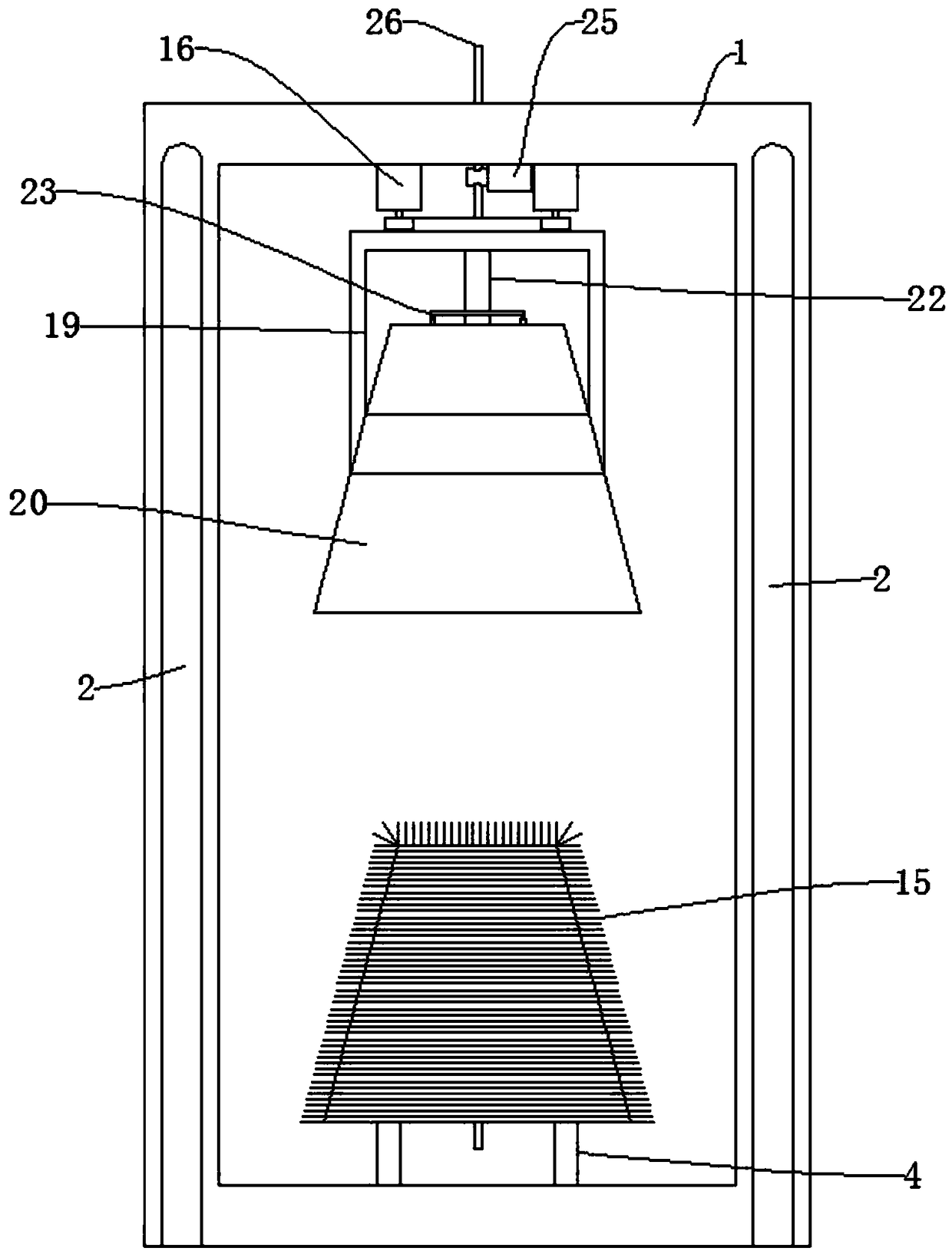 Full-automatic mortar bucket scrubbing machine for civil engineering construction