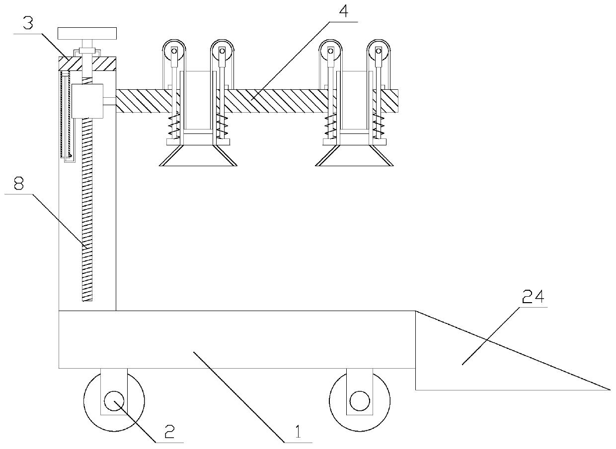 Energy-saving type moving device for container producing and machining