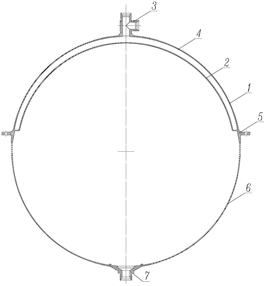 Aerospace metal propellant tank and manufacturing method thereof