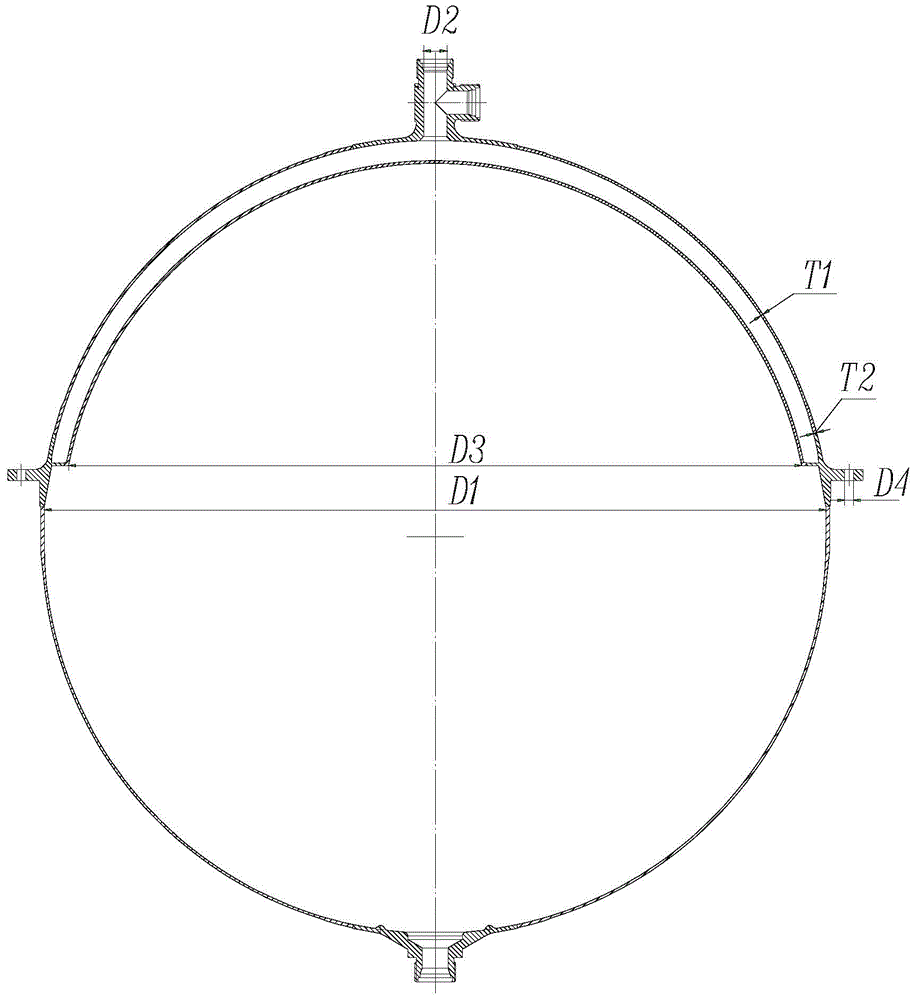 Aerospace metal propellant tank and manufacturing method thereof