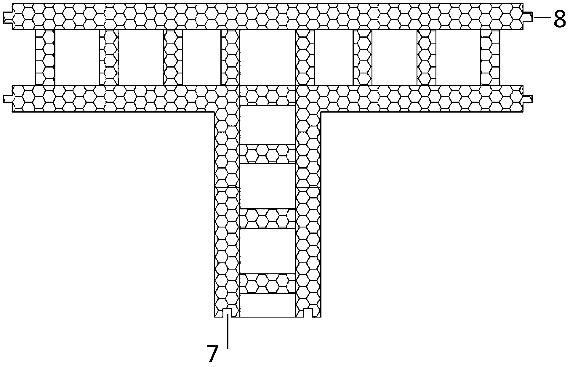 T-frame insulation masonry single-row-reinforcement lightweight concrete wall and manufacturing method thereof