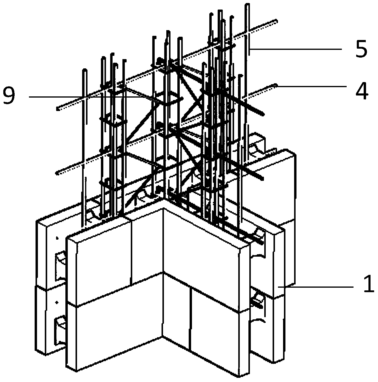 T-frame insulation masonry single-row-reinforcement lightweight concrete wall and manufacturing method thereof