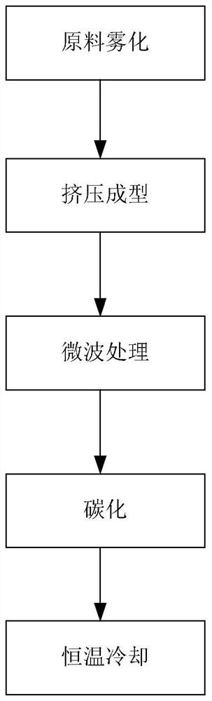 Biomass material carbonization treatment method