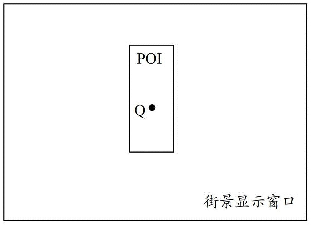 POI (point of interest) street view image displaying method and device