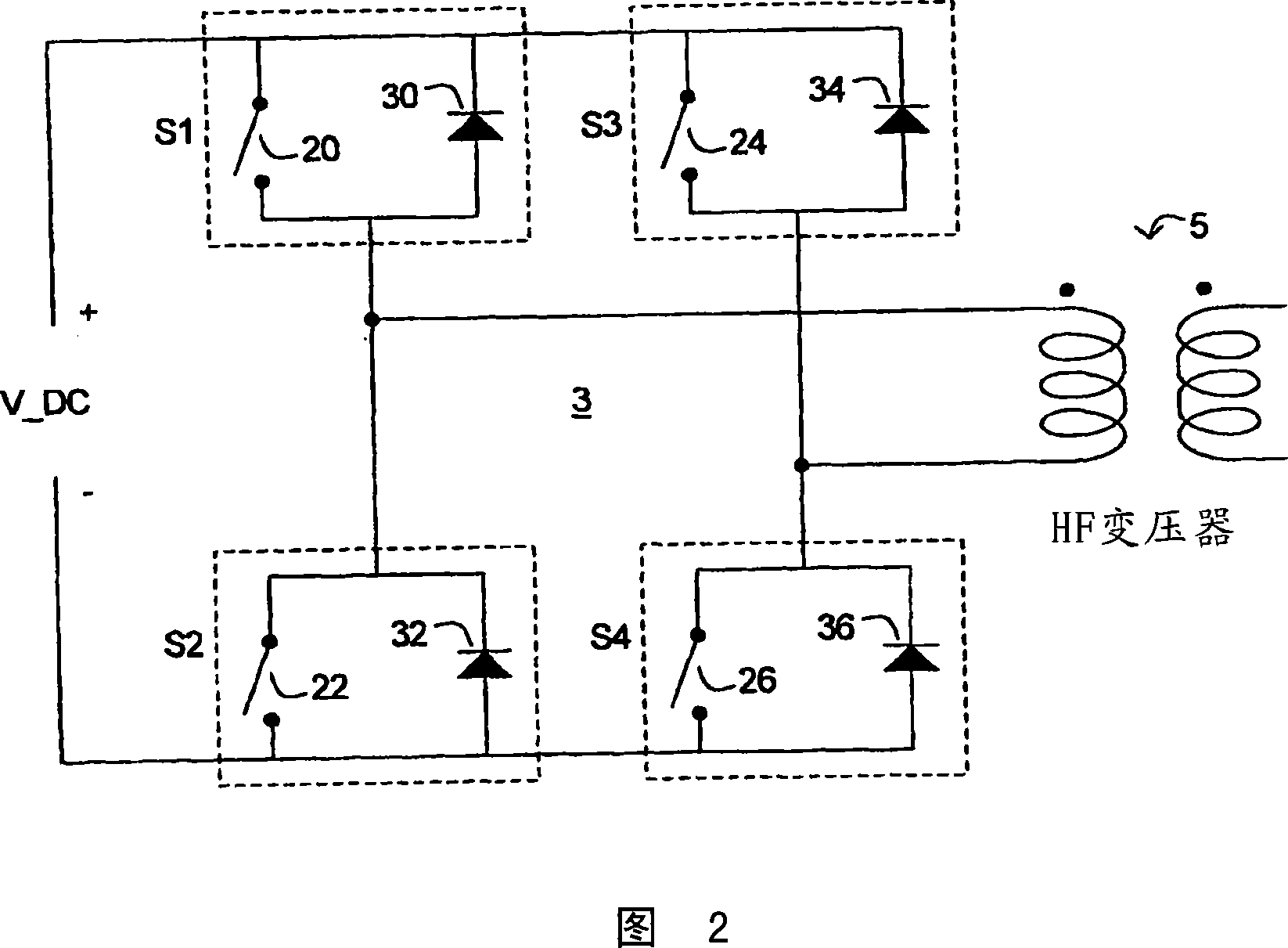 Control scheme for dc/ac cycloconverter