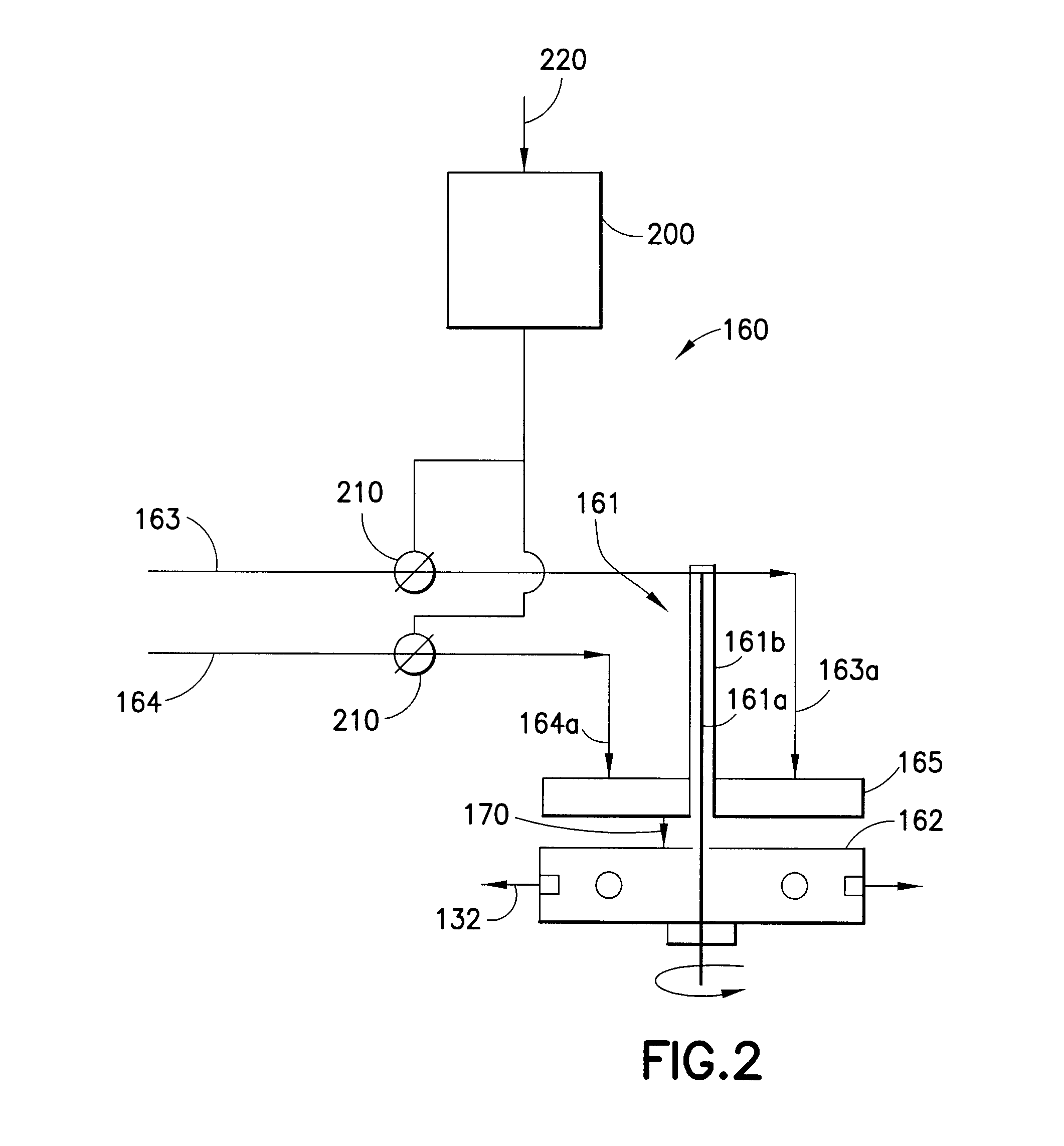 Dry flue gas desulfurization system with dual feed atomizer liquid distributor