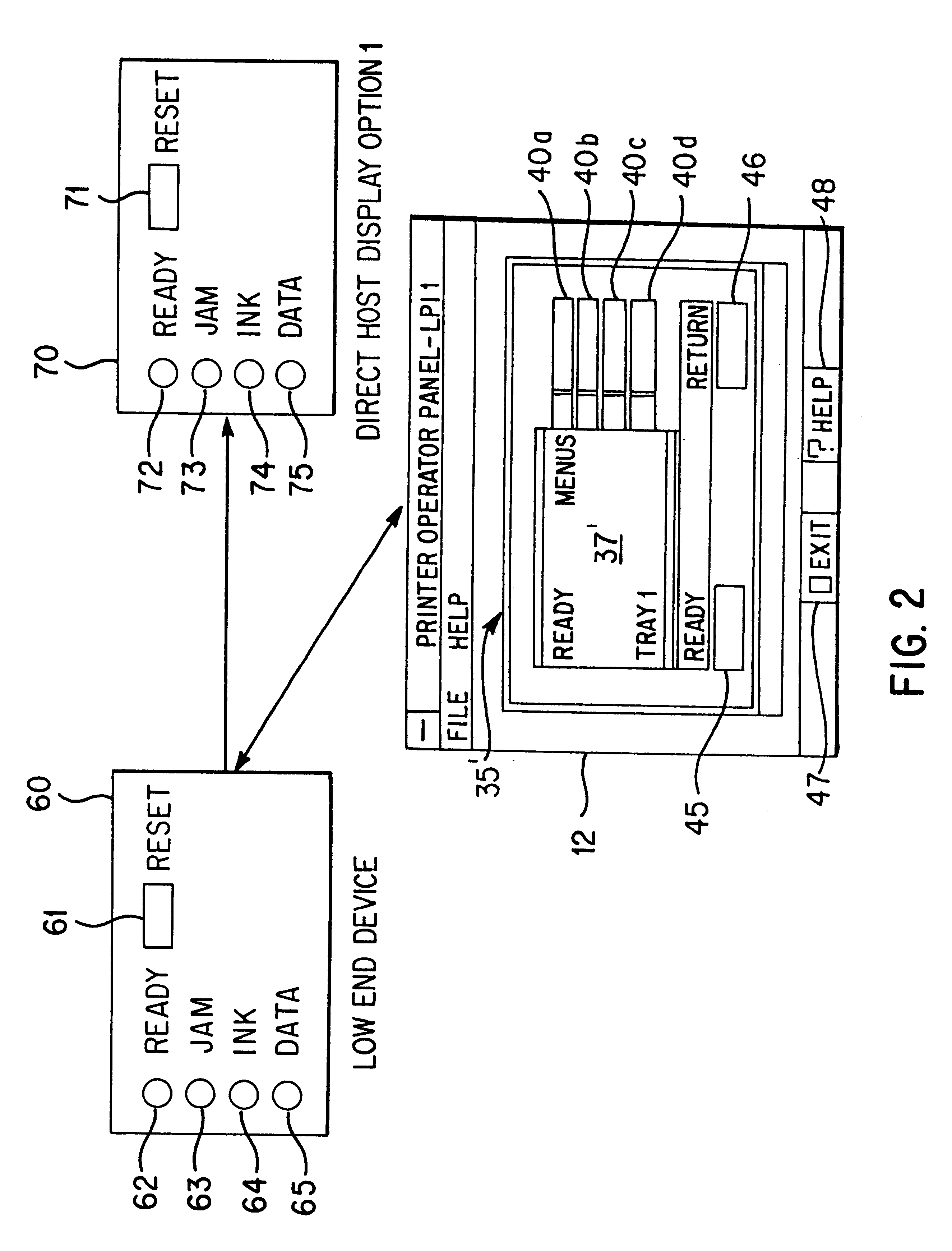 System and method for providing a virtual operator panel for a peripheral device