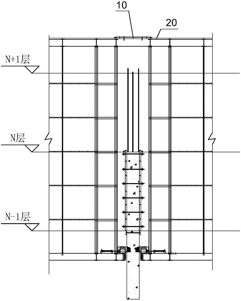 Steel platform formwork lifting point bearing beams and lifting method for formwork system