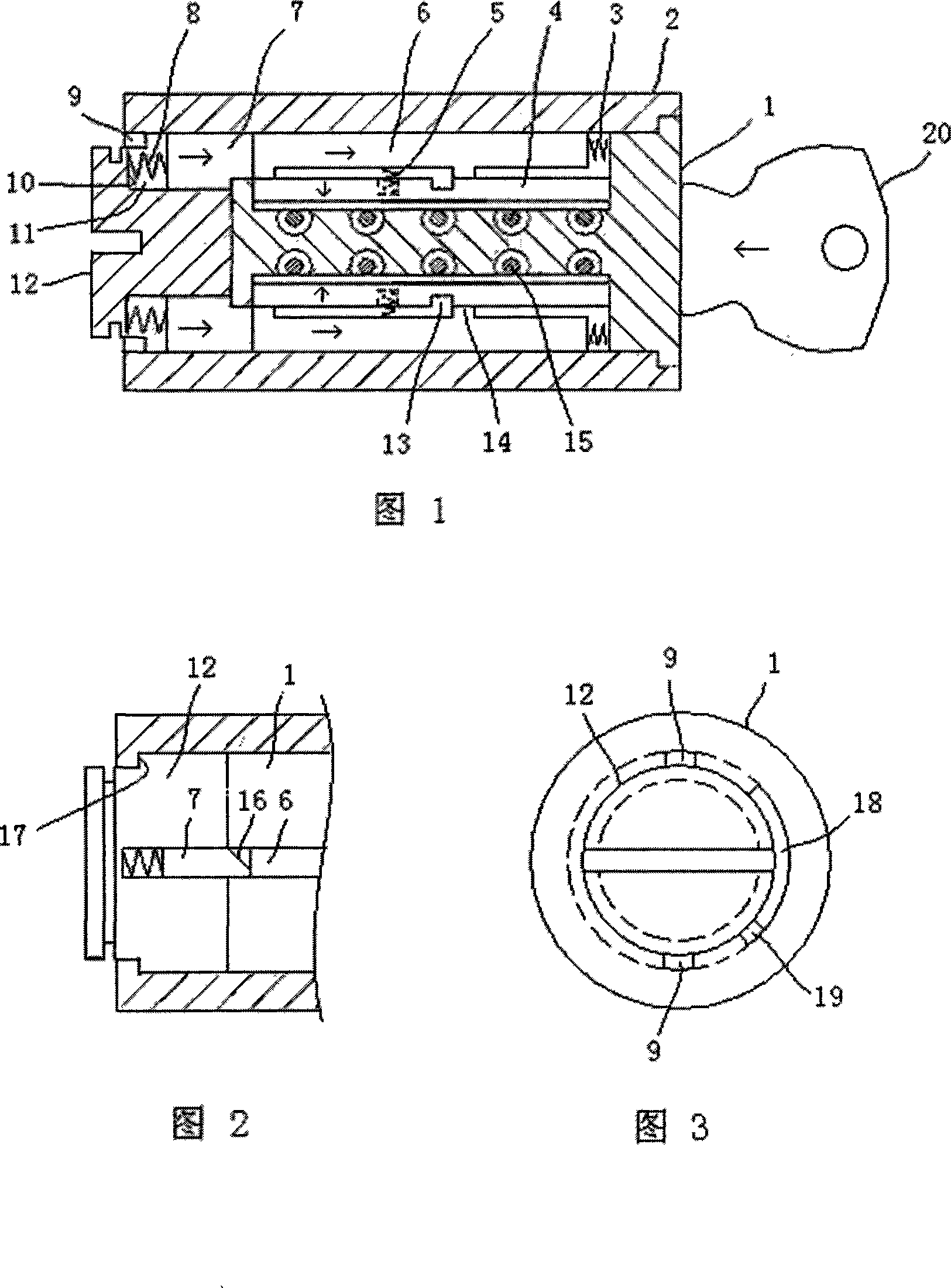 Safety lock head with lock pin capable of idling