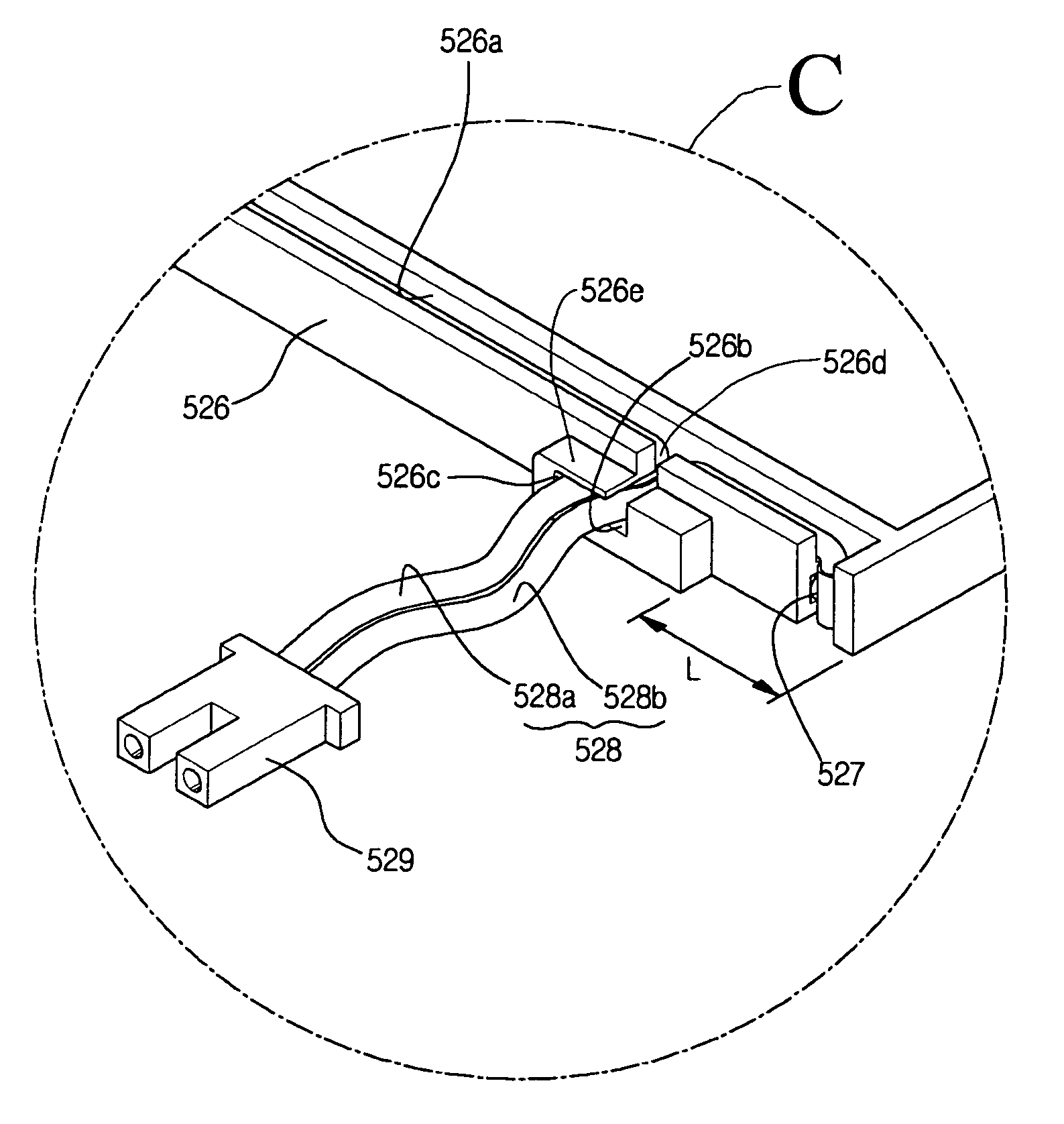 Backlight assembly with frame housing comprising a guide portion for guiding the light unit wires and liquid crystal display device having the same