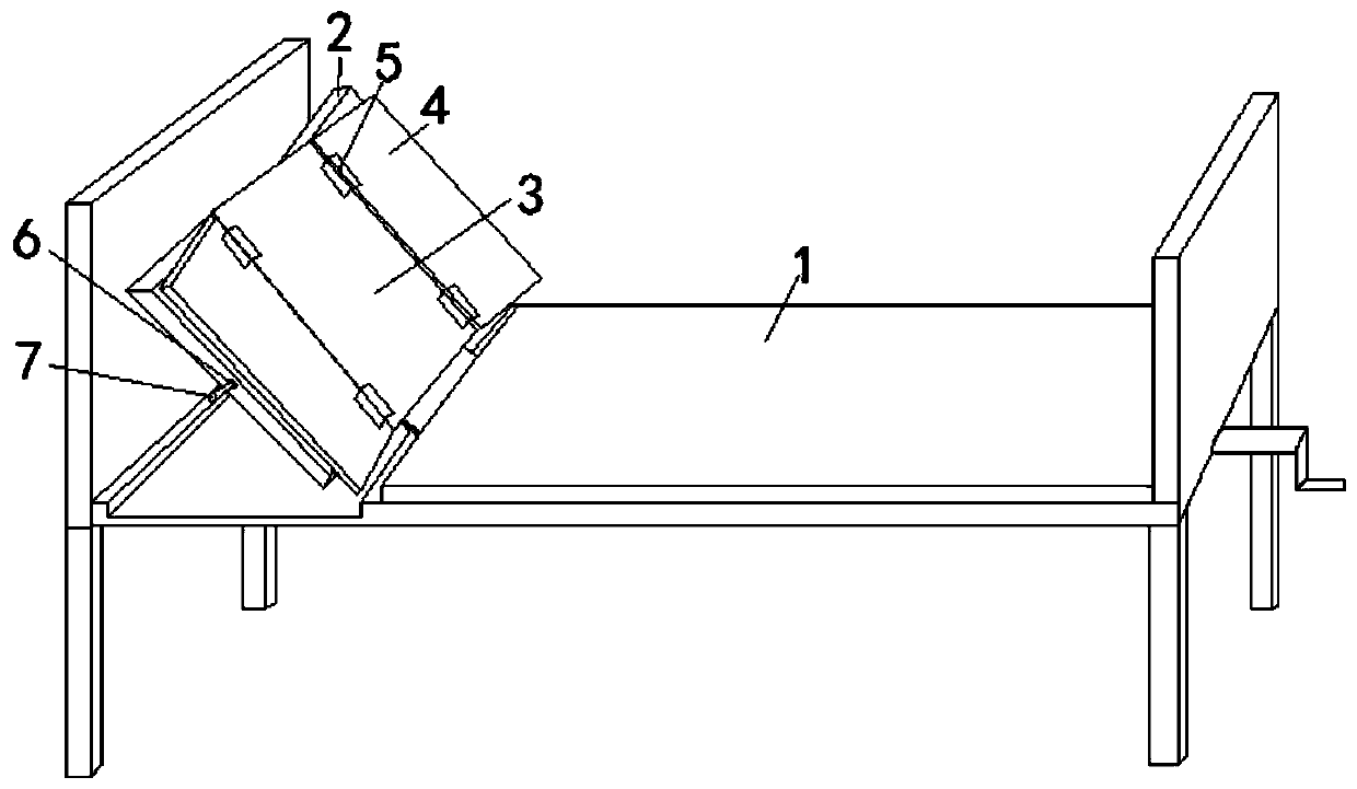 Anti-sideslip sickbed capable of being adjusted at any angle
