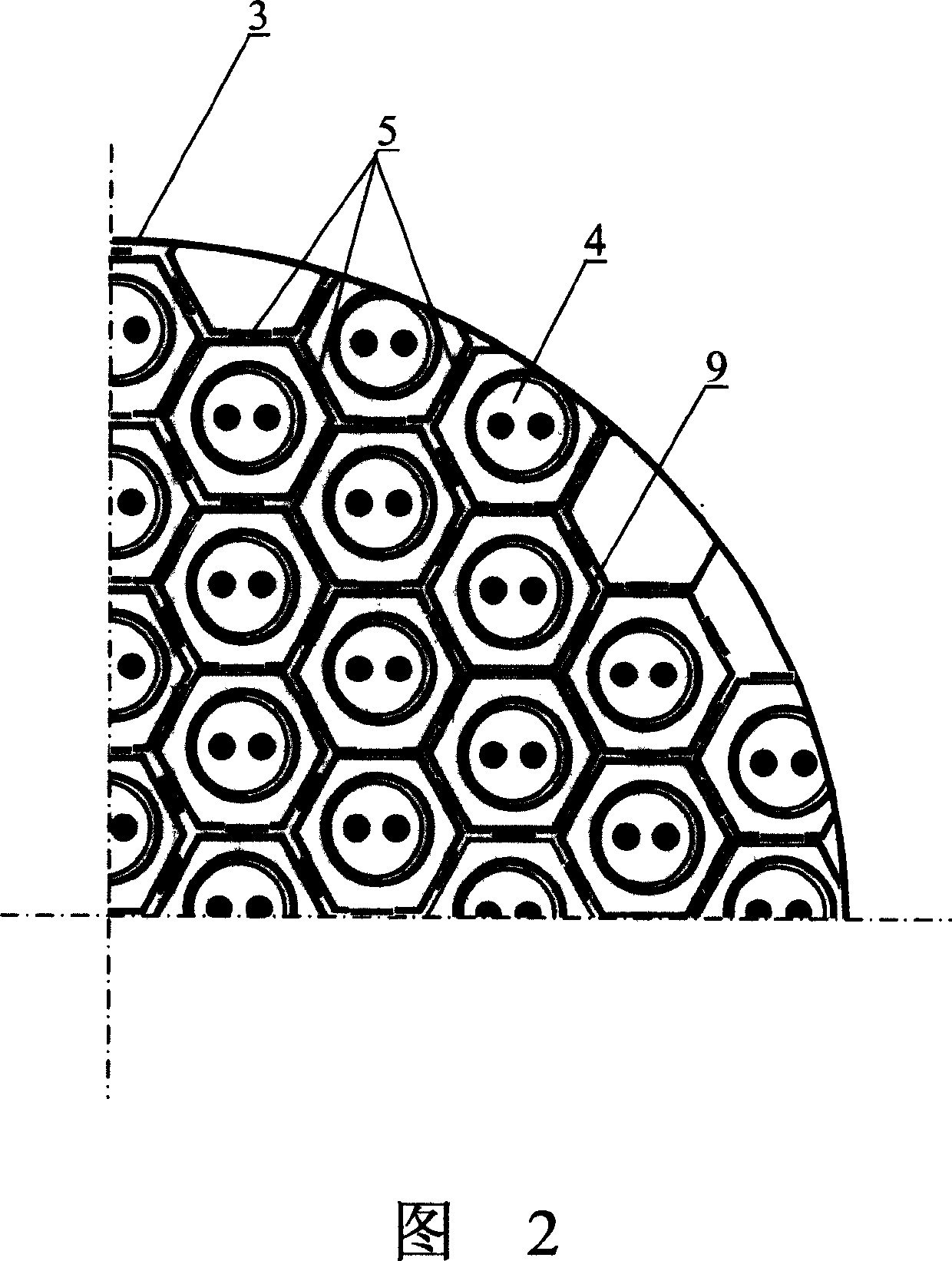 Optical-thermal coupling air purifier having honeycomb arrangement
