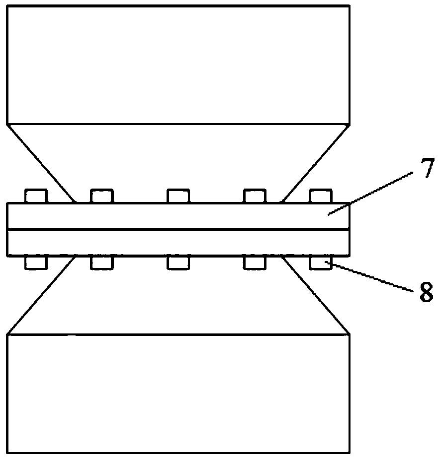 A long metal filter bag docking structure and its auxiliary installation tool and installation method