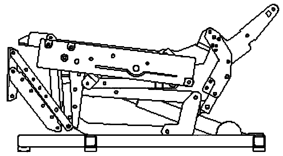 Independent backrest adjusting device of sofa iron stand