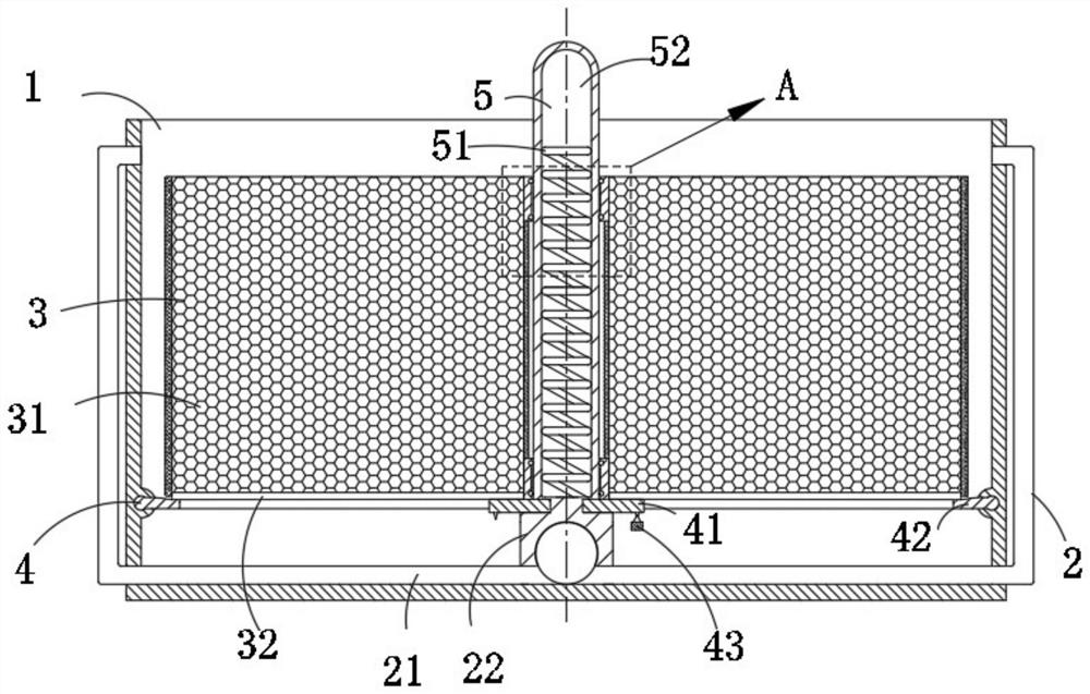 Cooked food uniform mixing device with stirring and heating functions