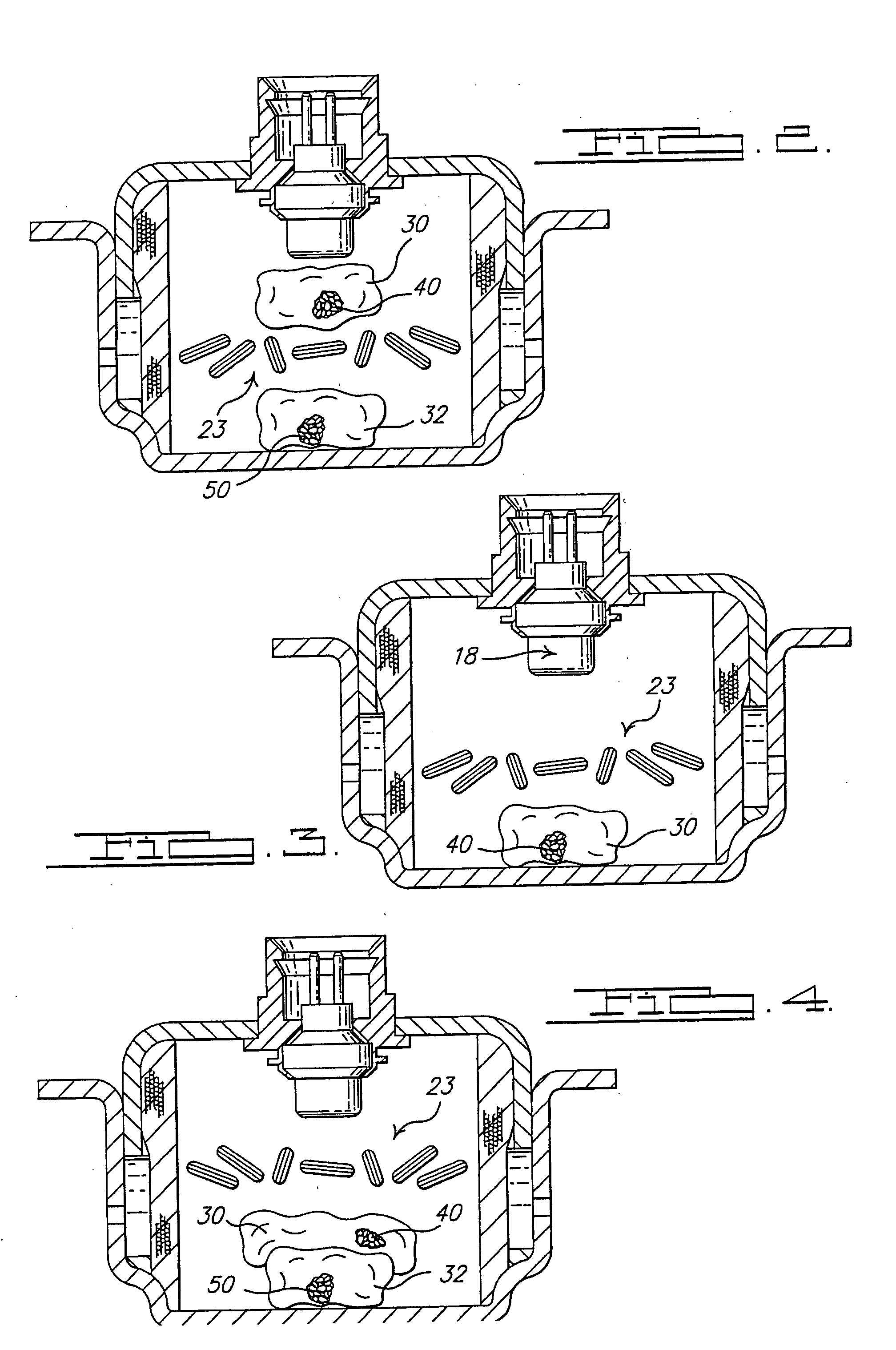 Gas generator and gas generant packet used therein