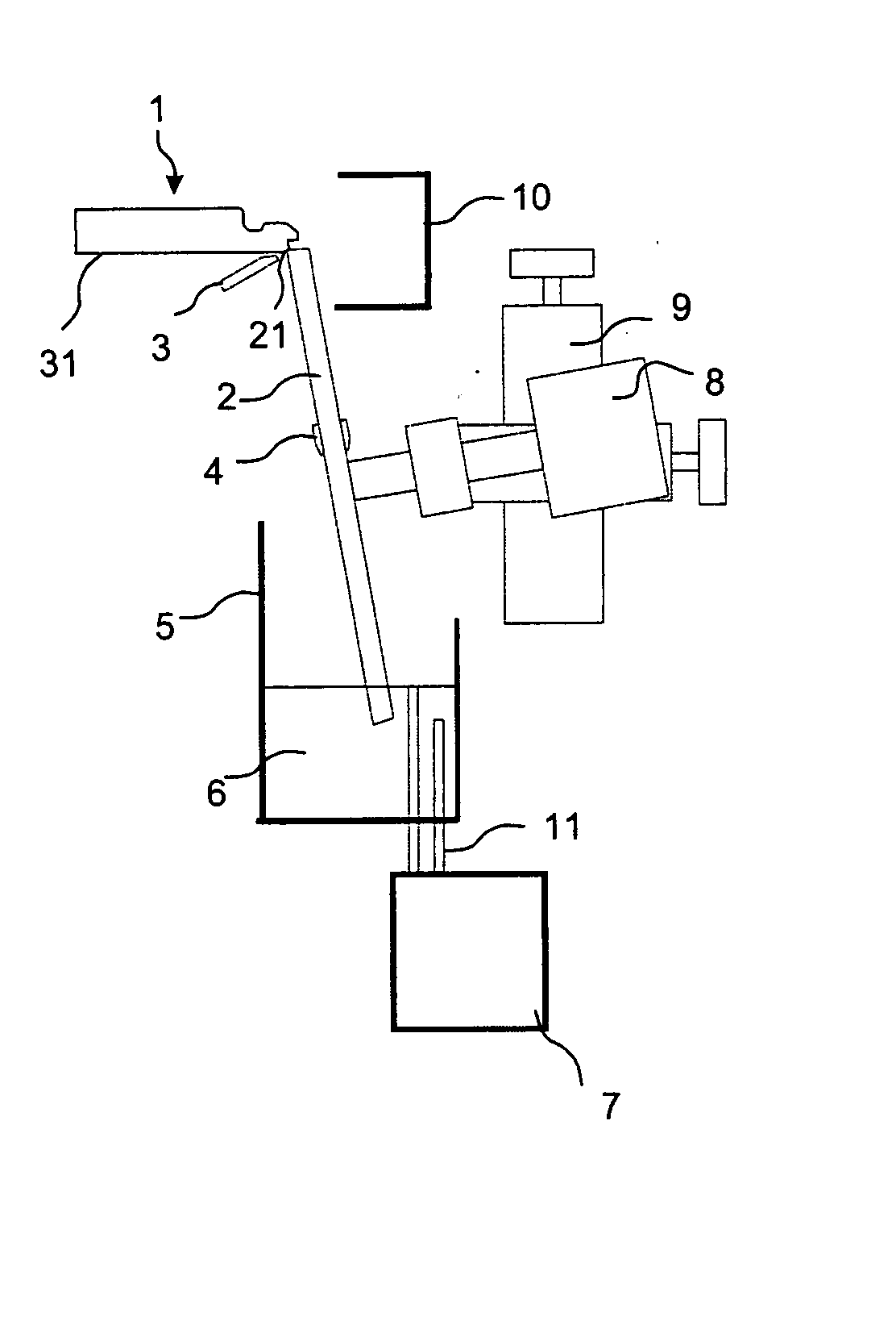 Appliance and method for surface treatment of a board shaped material and floorboard