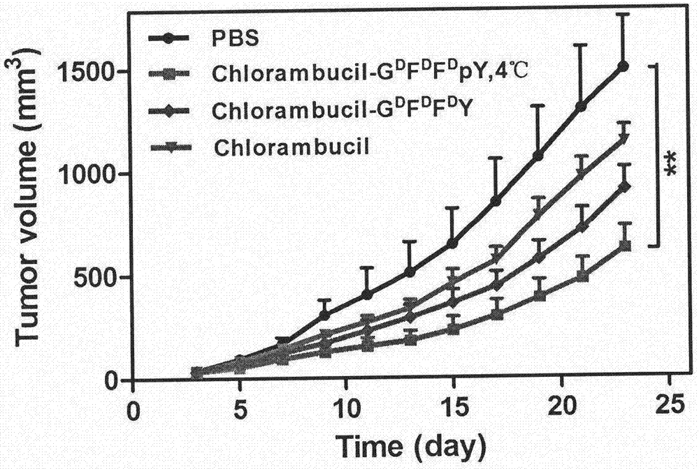 Preparation of enzymatic chlorambucil-polypeptide hydrogel and application in resisting cancer