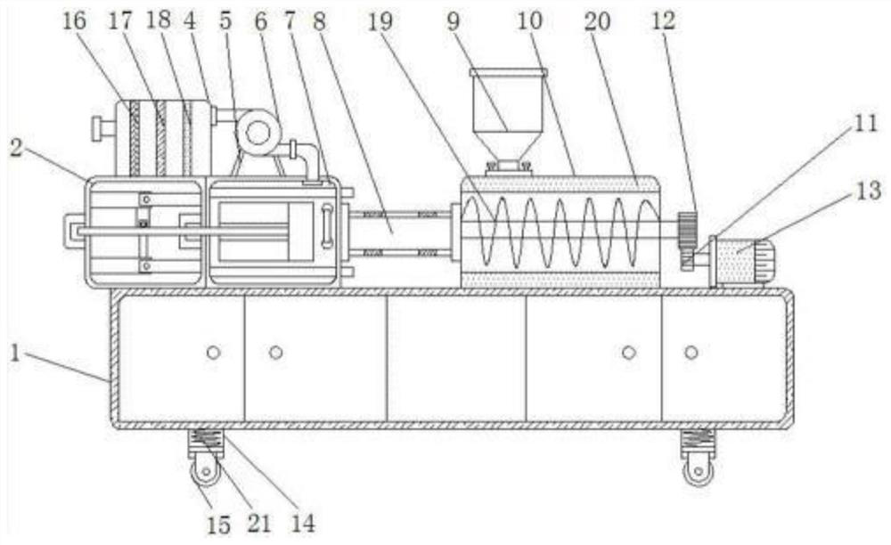 Conveniently moved forming equipment for PVC building material