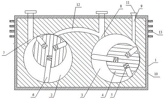 Two-stage rotary blade type vacuum pump