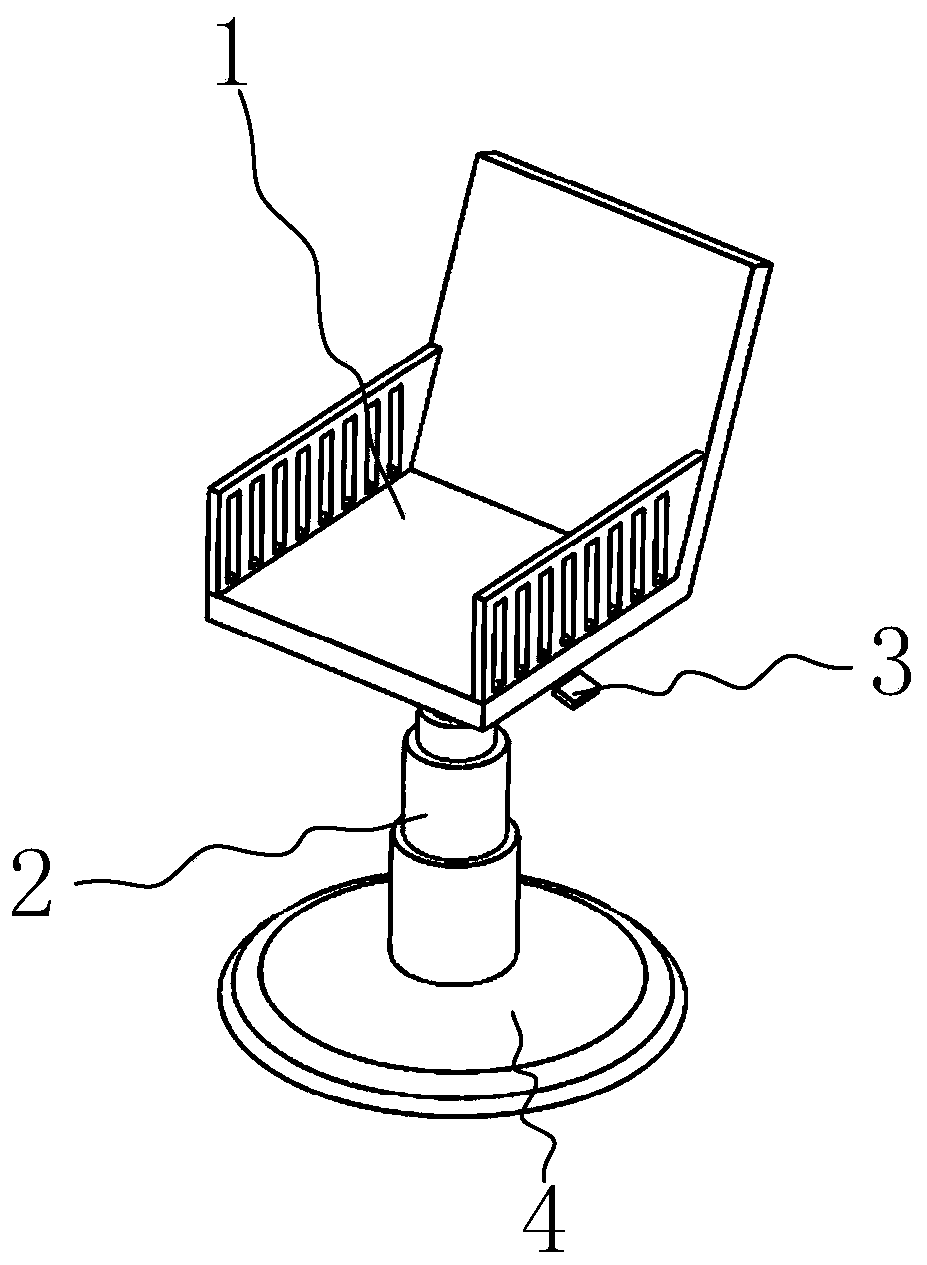 Office chair realizing safe rise and fall