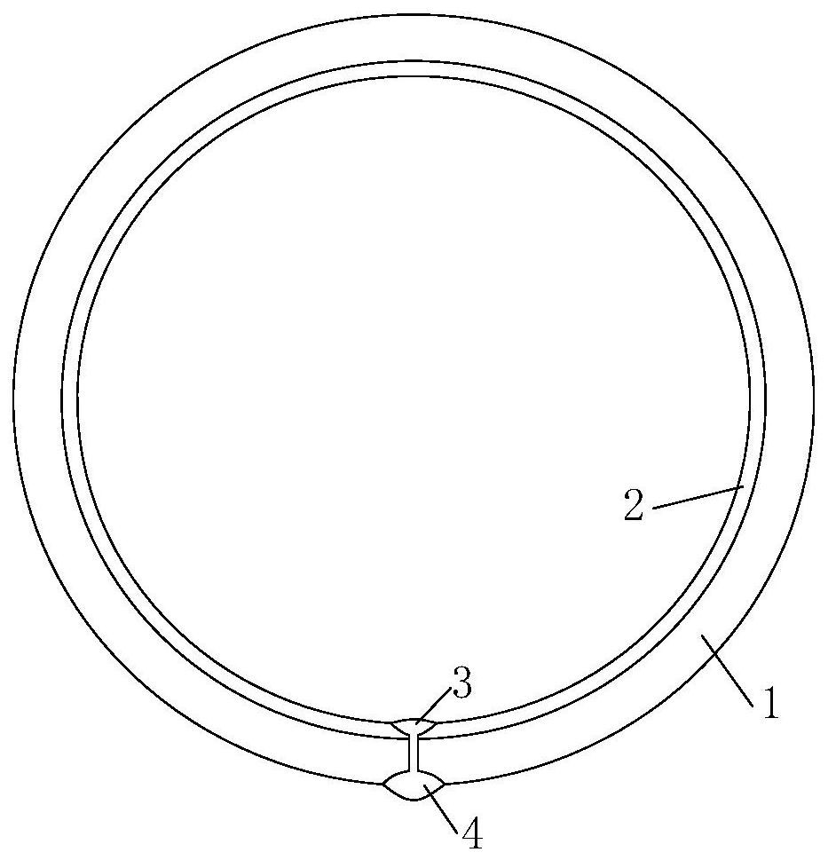 Preparation method of large wall thickness stainless steel/carbon steel layered structure composite pipe