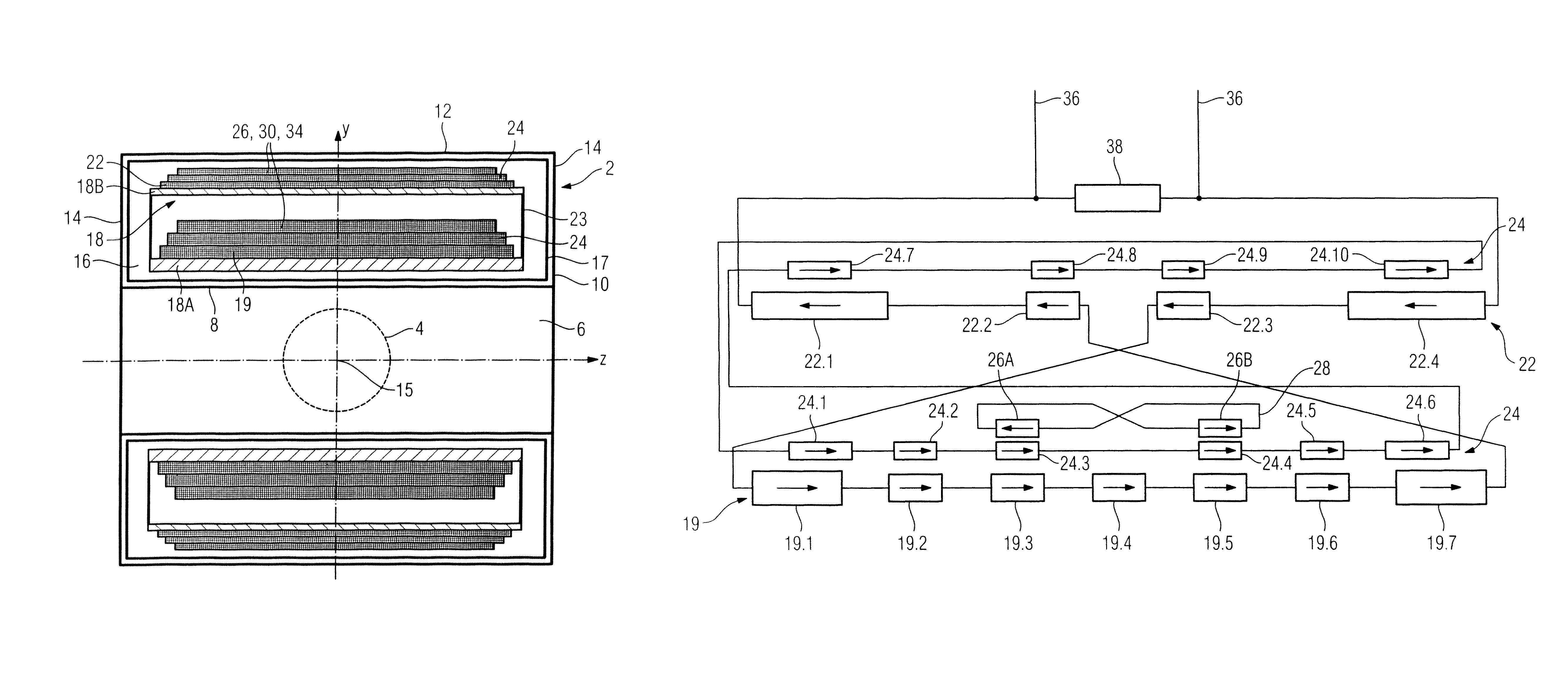 Superconducting, actively shielded magnet