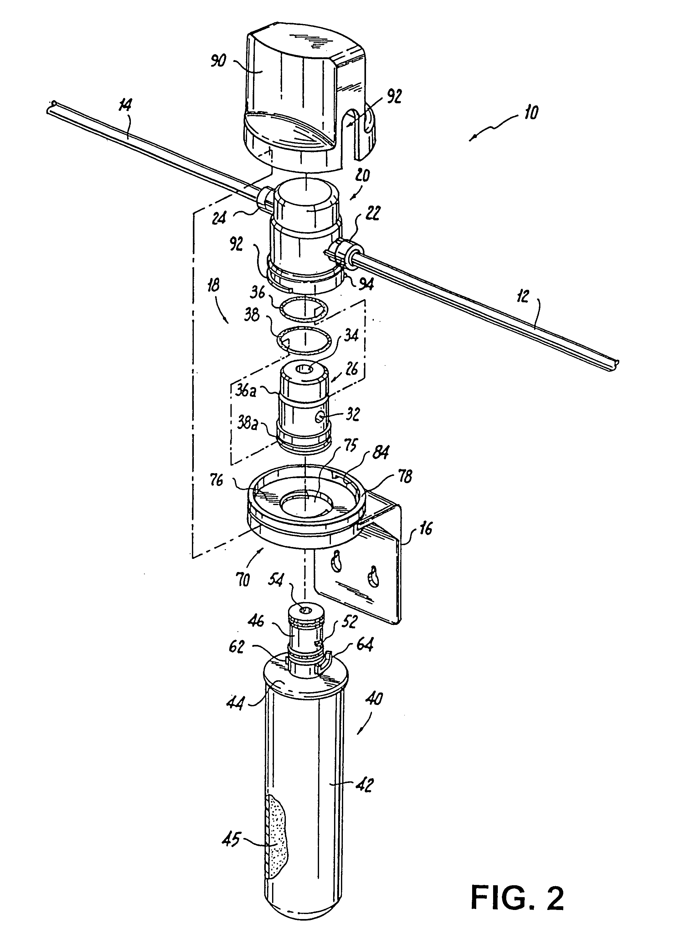 Rotary valve assembly for fluid filtration system