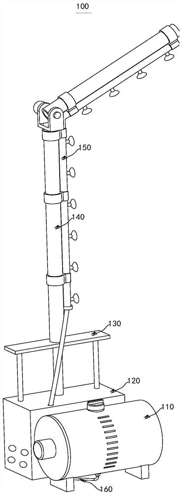 Spraying structure and spraying device