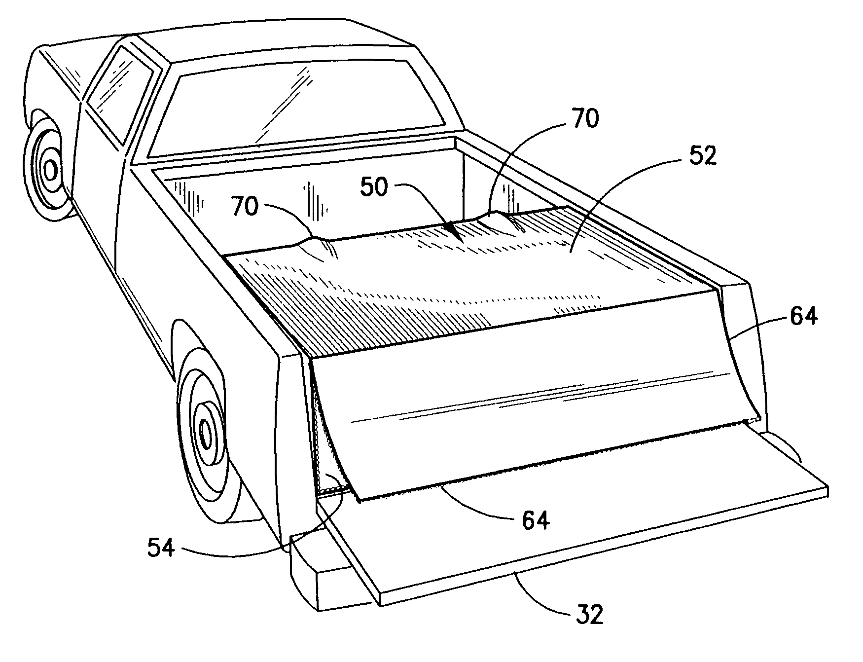 Cover assembly for truck bed extender