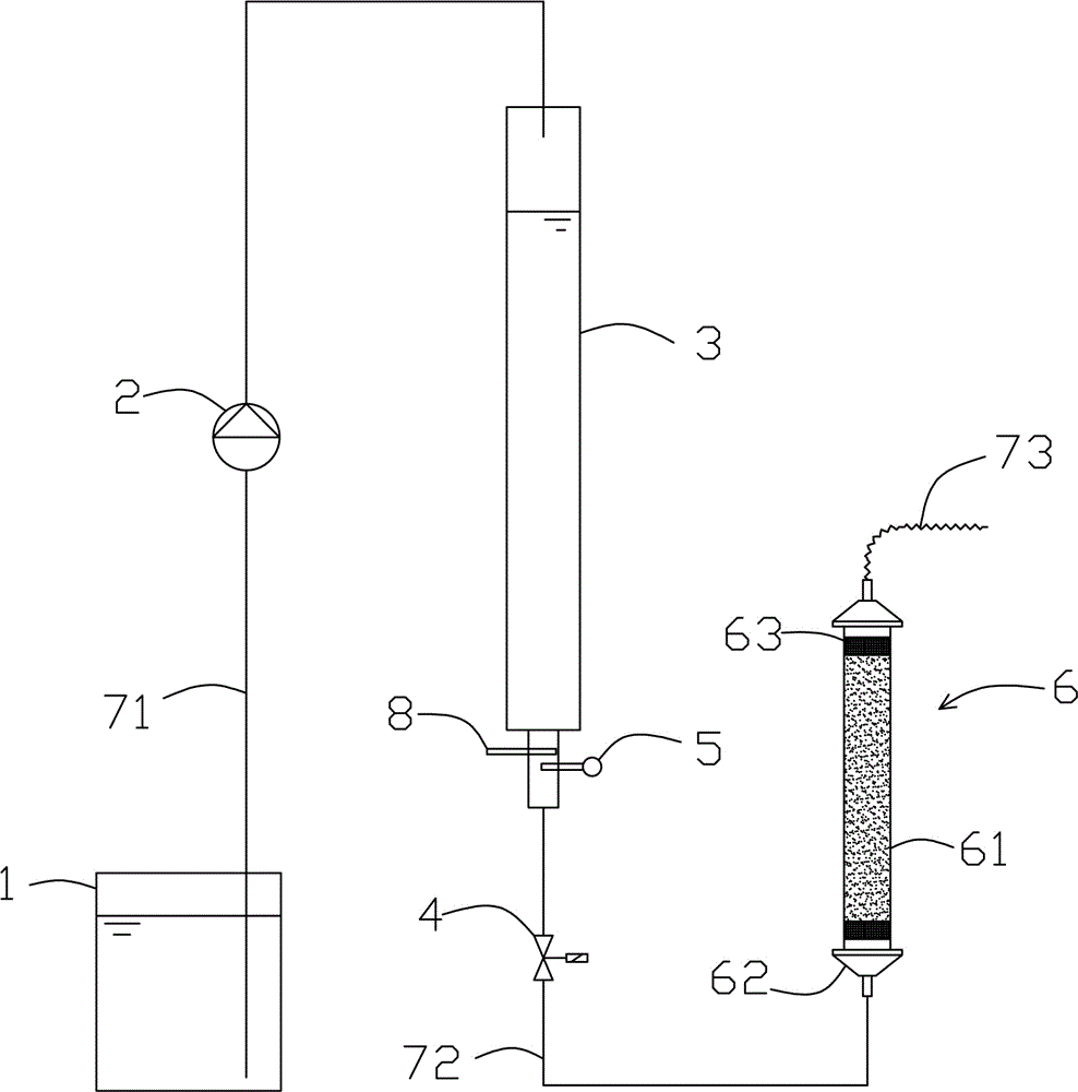 Device for measuring soil sample permeability coefficient in indoor soil engineering test