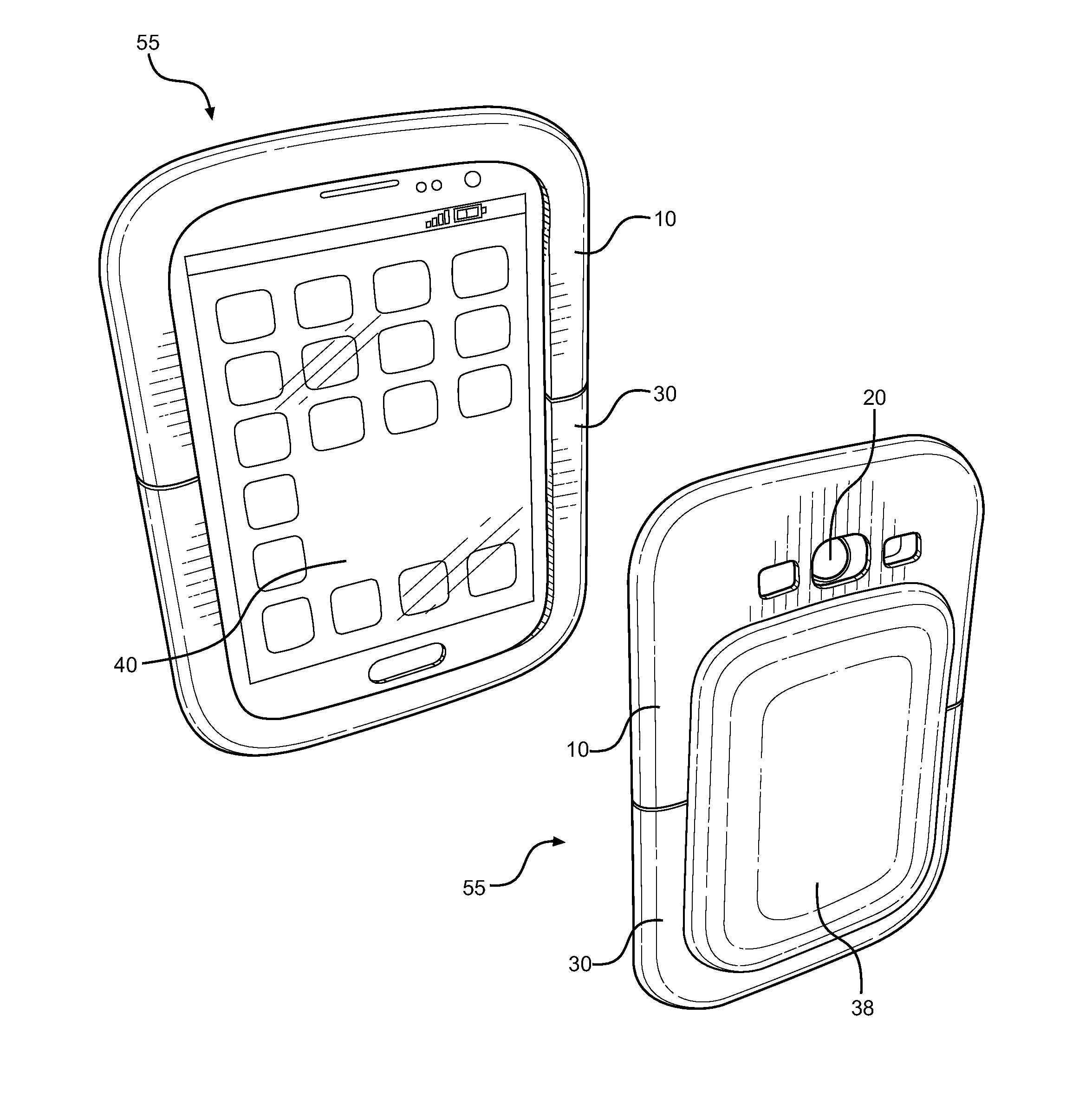 Shock-absorbent electronic device case