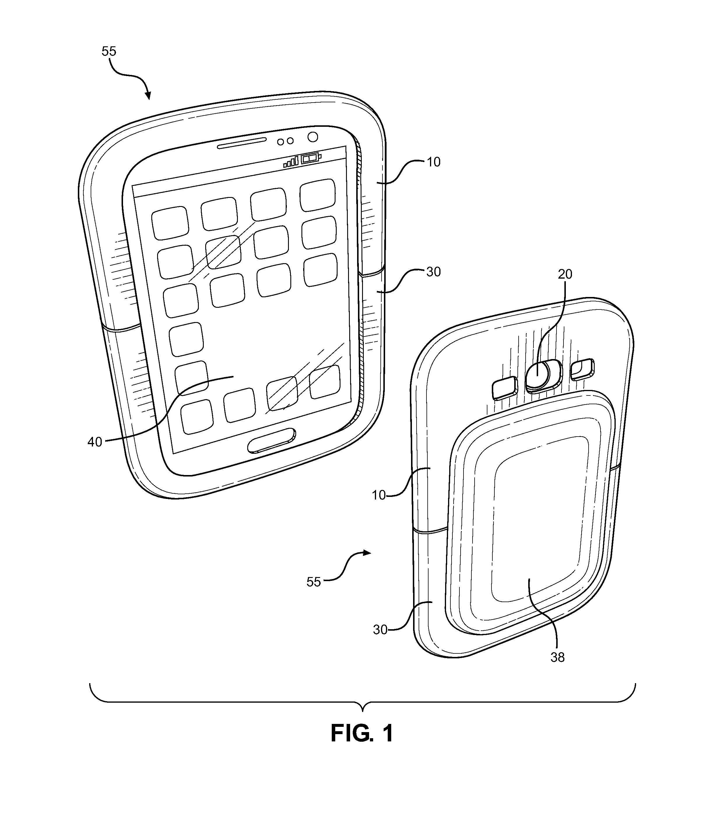 Shock-absorbent electronic device case