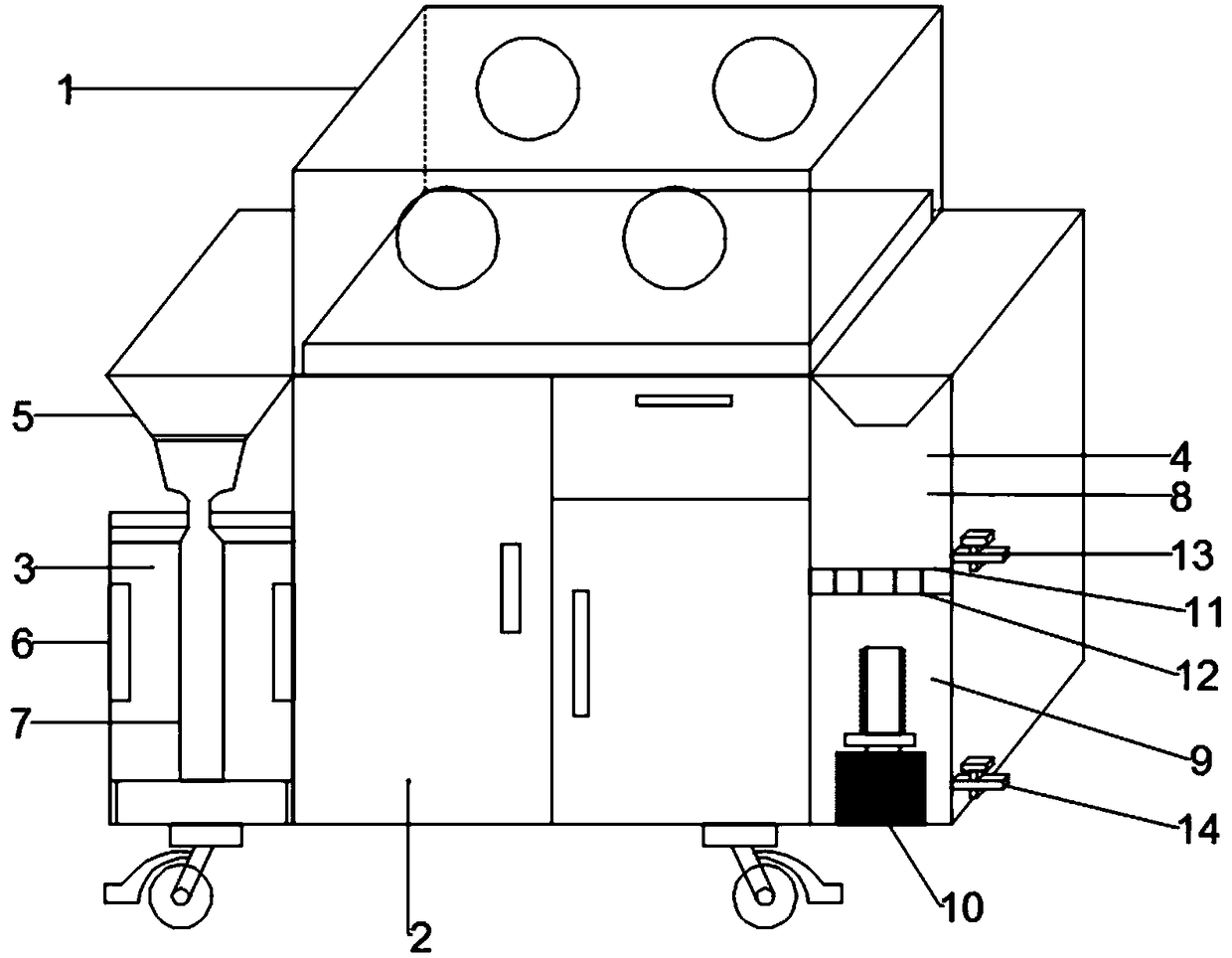 Novel animal operating table