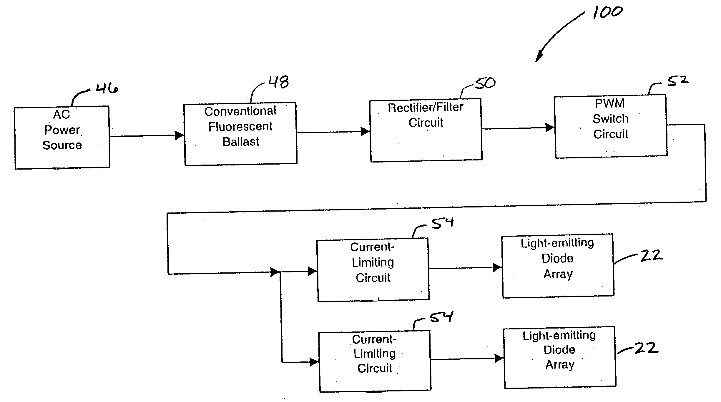 Light tube and power supply circuit