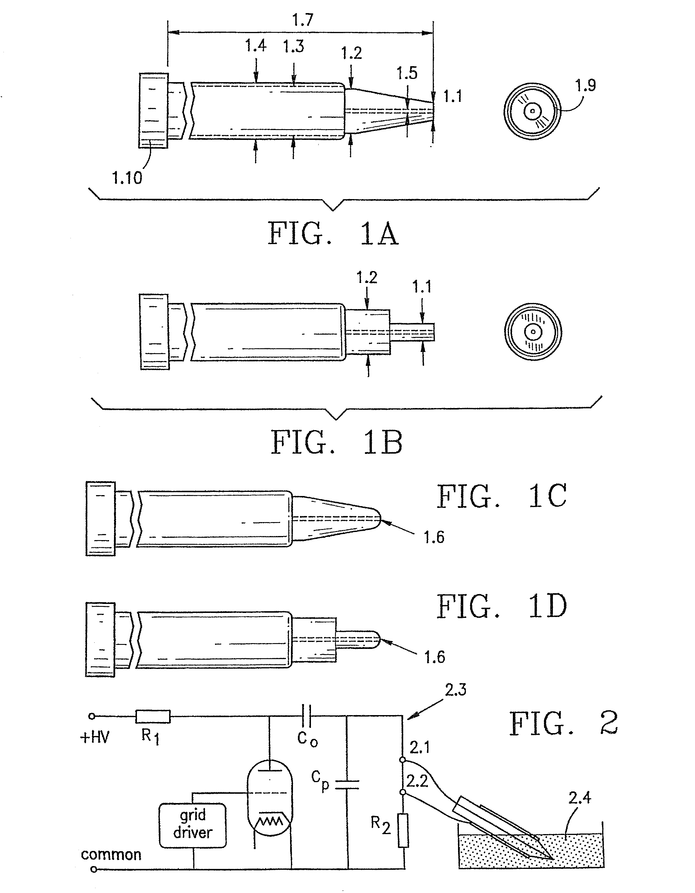 Method and device for electro microsurgery in a physiological liquid environment