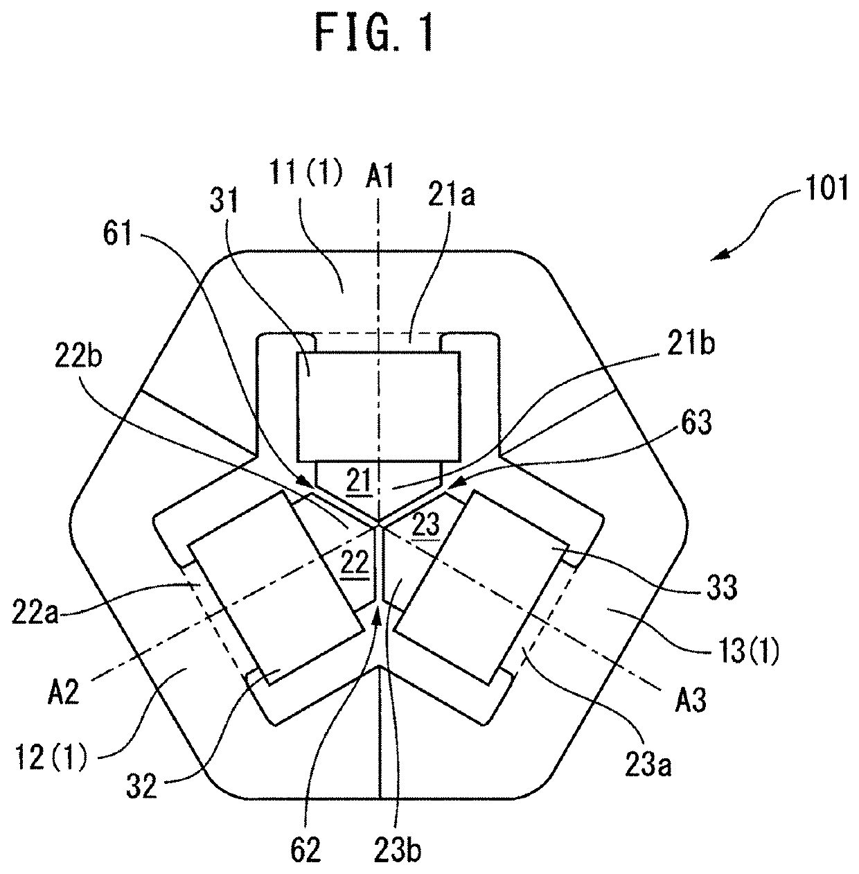 Iron core-type reactor having gaps