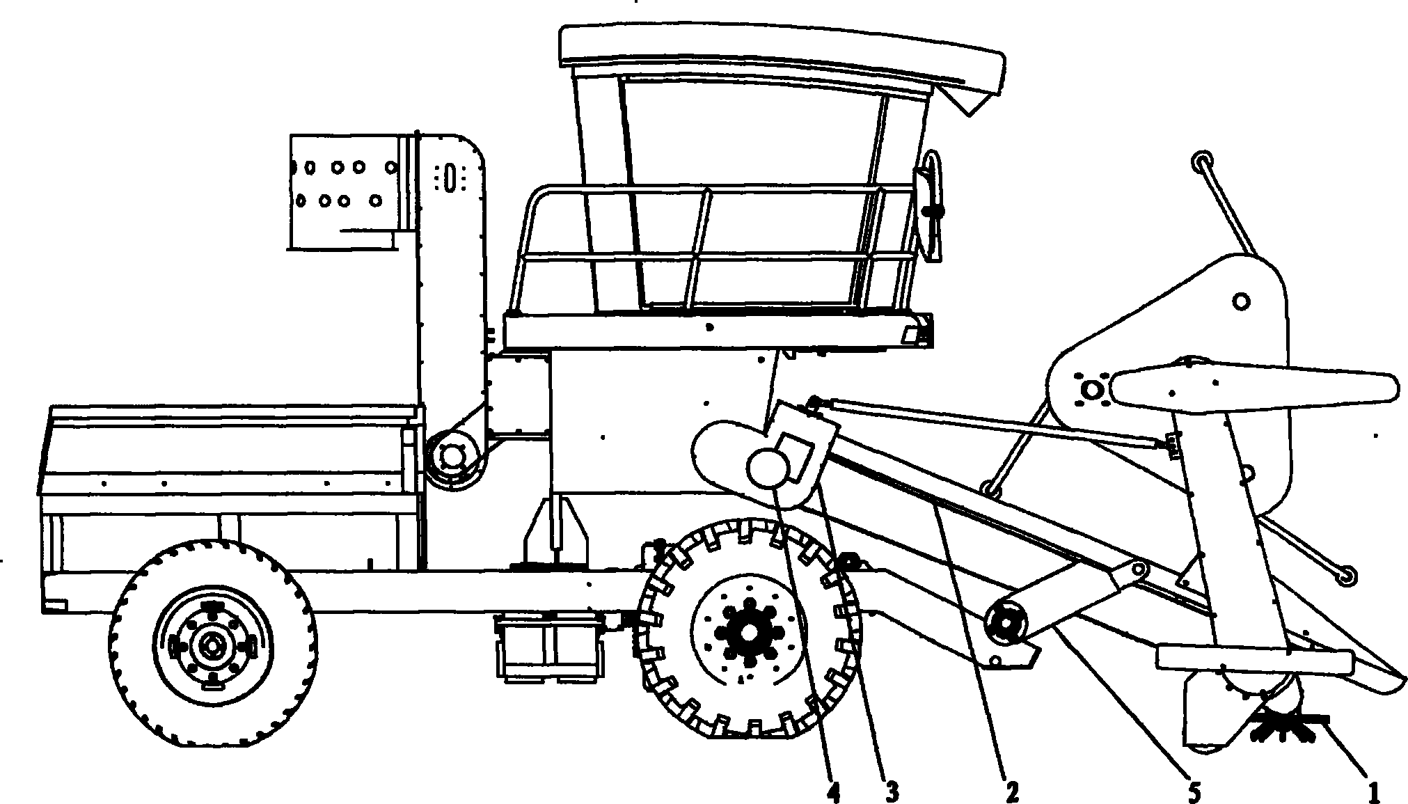 Telescopic harvester cutting bench