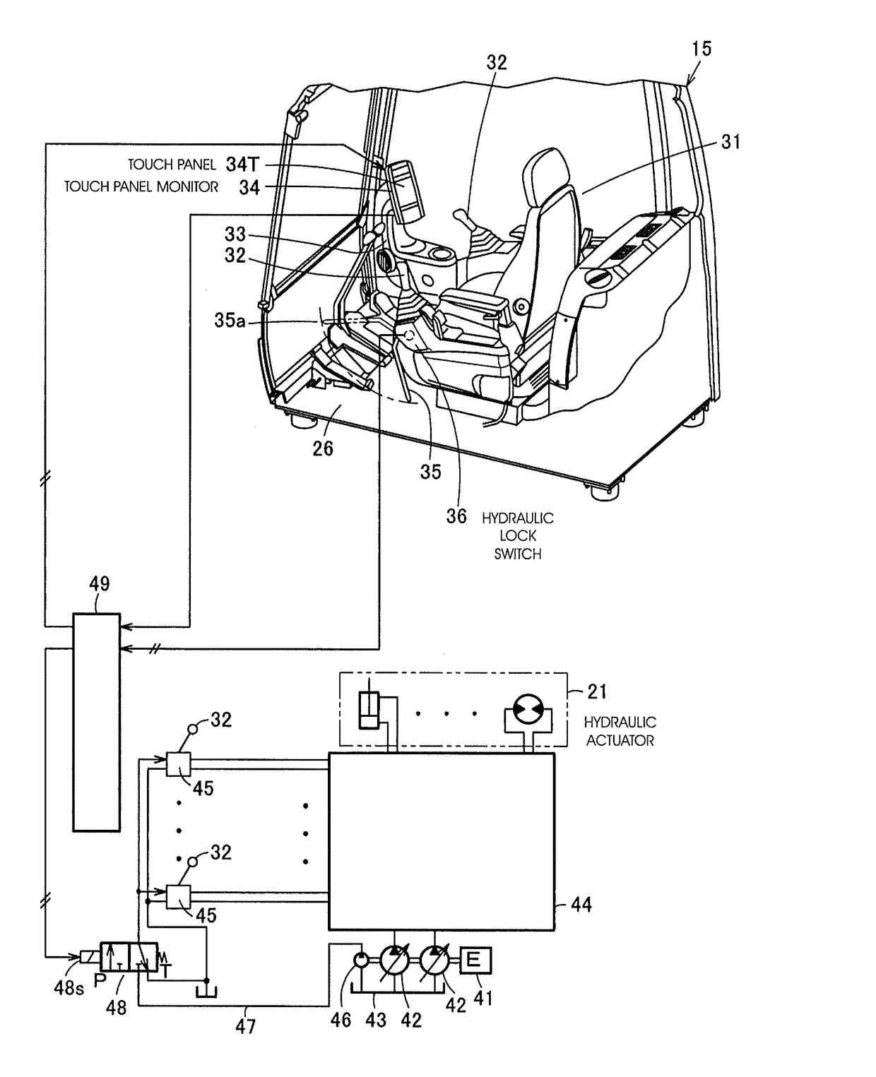 Input Control Method of Touch Panel Monitor for Working Machine