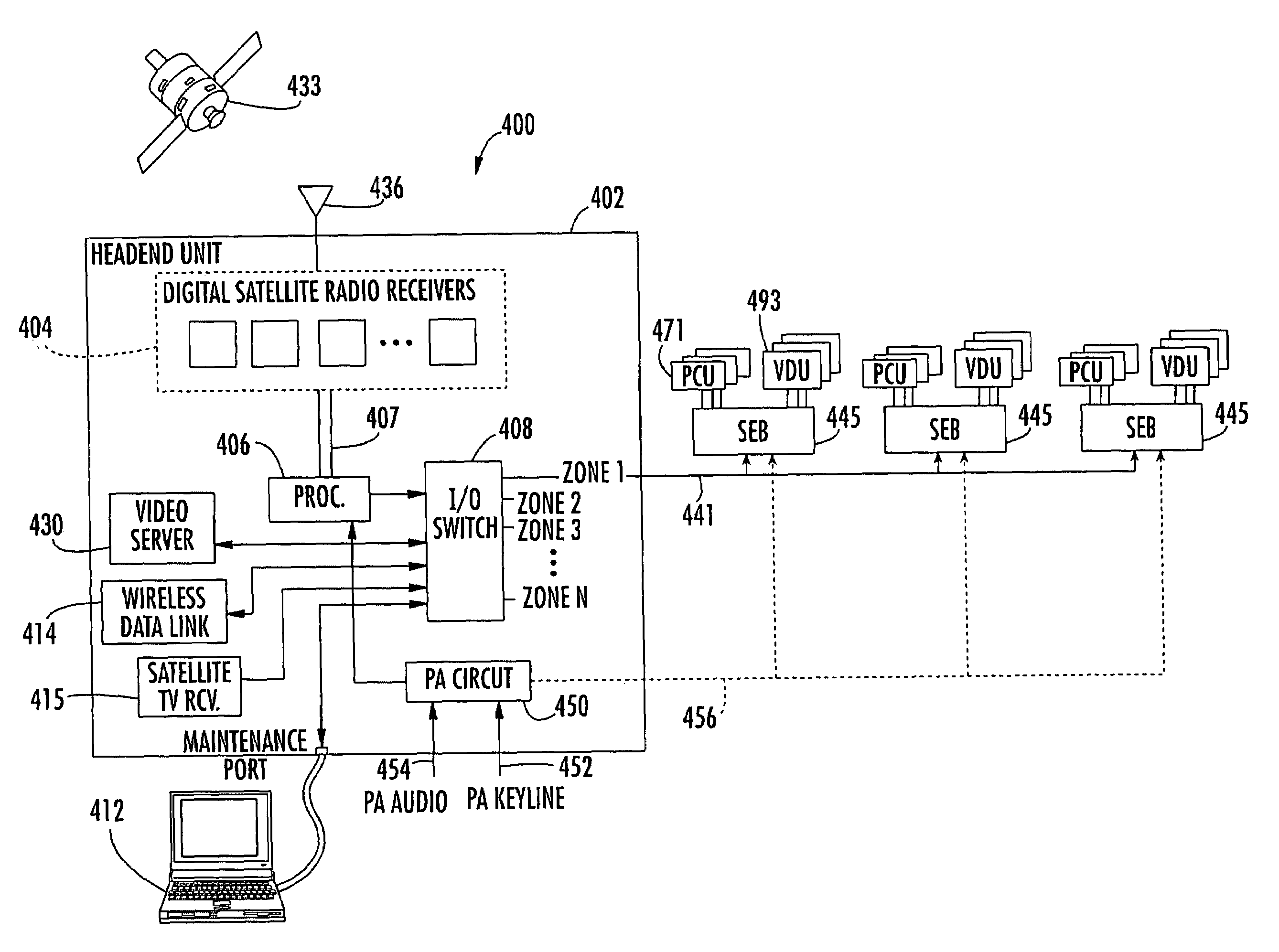 Aircraft in-flight entertainment system including a registration feature and associated methods