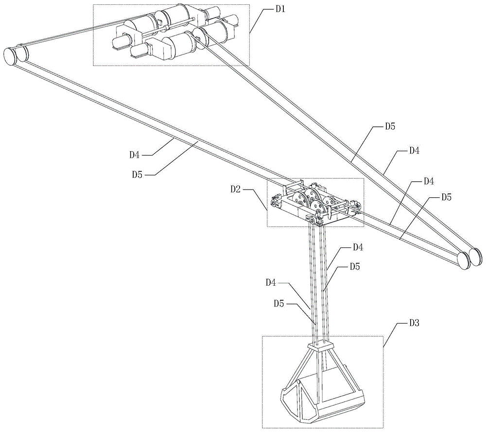 Grab ship unloader and its driving method and device