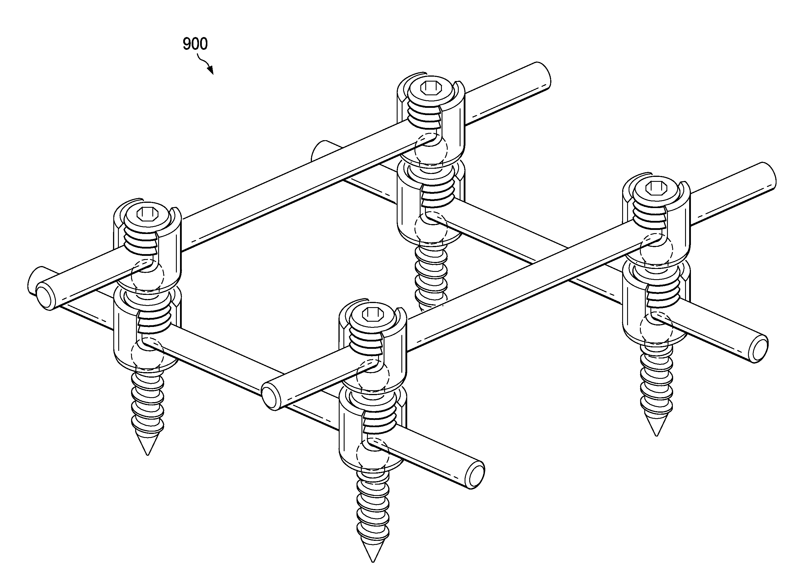 Percutaneous modular head-to-head cross connector
