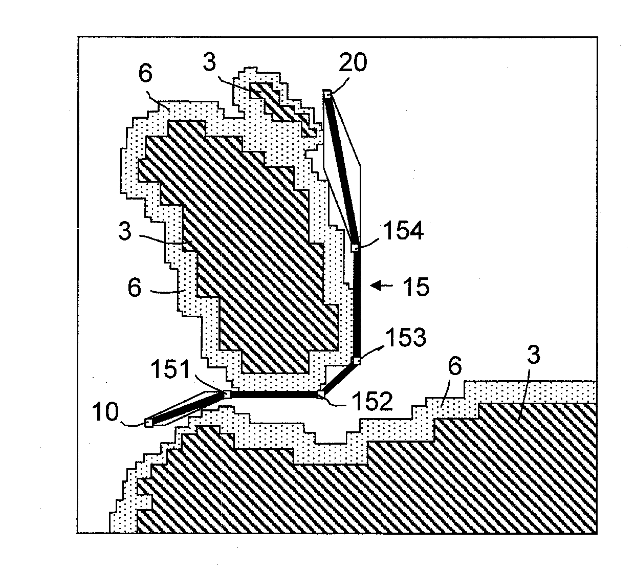 Method for Determining the Horizontal Profile of a Flight Plan Complying with a Prescribed Vertical Flight Profile