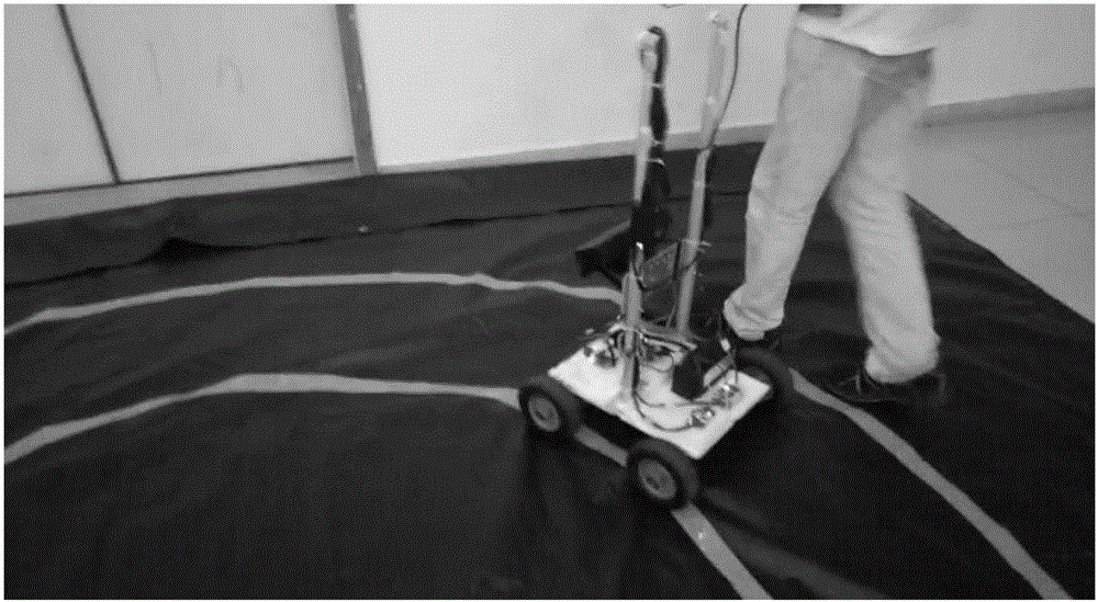 Autonomous robot inspection method based on double yellow line detection