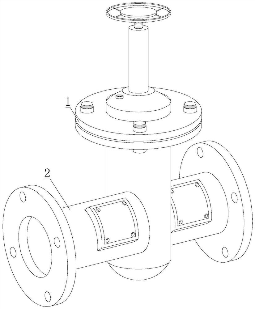 Wedge-shaped throttle valve structure capable of being mechanically sealed and used for oil field gas injection and oil extraction wellhead