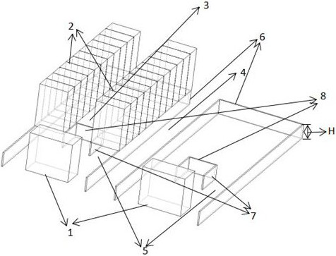 An underfloor air supply data center with a built-in partition air duct structure